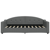 Sofa z funkcją spania, ciemnoszara, 90x190 cm, obita tkaniną