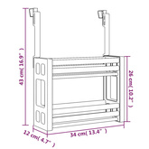 vidaXL Organizer pod zlewozmywak, 34x12x26 cm, aluminium