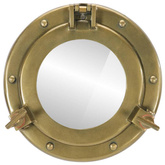 vidaXL Lustro wiszące w kształcie bulaja, Ø23 cm, aluminium i szkło