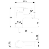 Bateria umywalkowa niska bralos czarna BU-07-004-A Invena