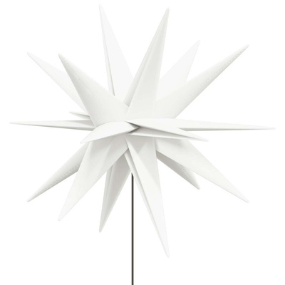Ozdoba świetlna LED na kołku, składana, biała, 57 cm