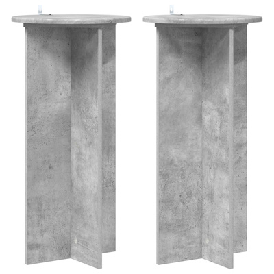 Stojak na rośliny 2 pcs Betonowy szary 40 x 40 x 80 cm