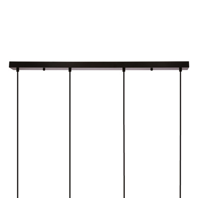 Lampa wisząca z abażurami Spiega czarna mosiężna do salonu nad stół