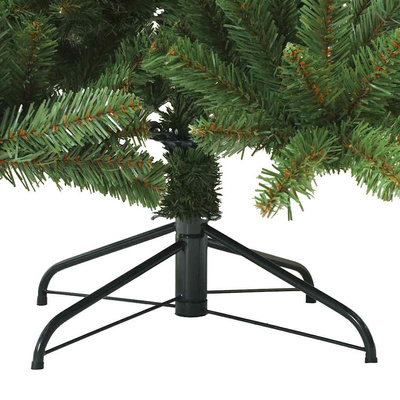 Sztuczna choinka z zawiasami Zielony 240 cm PVC, stal