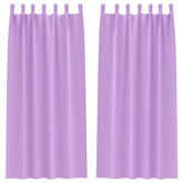 Firany blackout z kółkami 2 pcs Fioletowy 260 x 140 cm