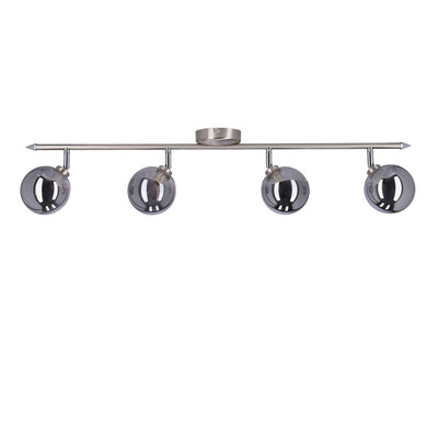 Rodia Lampa Sufitowa Listwa Satynowy 4X40W G9 Klosz Grafitowy