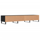 vidaXL Szafka pod TV, czarna, 150x36x30 cm, materiał drewnopochodny wariant 4