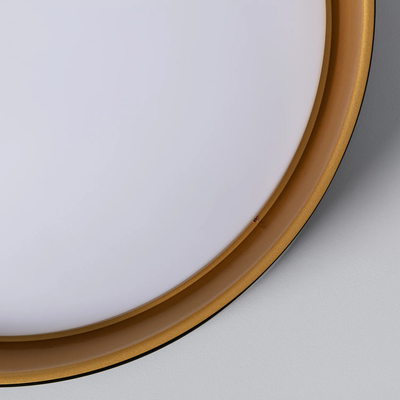 Plafon LED 21W Okrągły Czarno Złoty 45cm 3 Barwy Świecenia CCT Abruzzo Roma