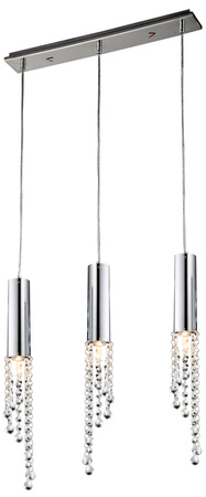 Lampa wisząca 3xGU10 + LED 3x3W chromowa ciepły Duero 33-25272-Z