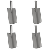 Głowica łopaty 4 pcs Srebrny 43 x 17 cm Stal malowana proszkowo