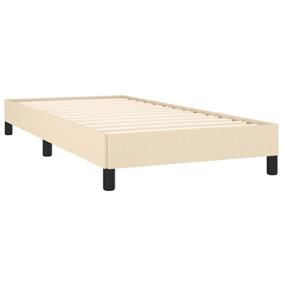 Rama łóżka bez materaca Kremowa 90x200 cm Tkanina
