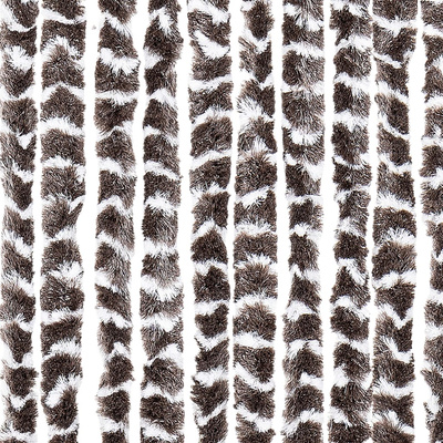 Zasłona przeciwko owadom, brązowo-biała, 100x230 cm, szenil