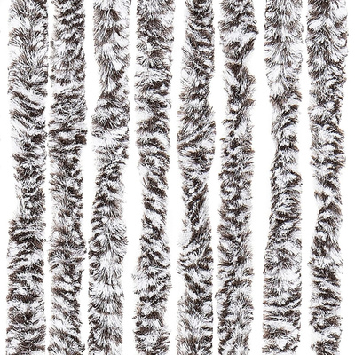 Zasłona przeciwko owadom, brązowo-beżowa, 118x220 cm, szenil