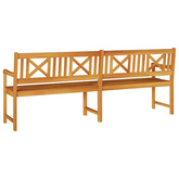 Ławka ogrodowa naturalny 220 x 56 x 90 cm Lite Drewno Akacji