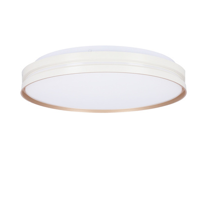 Montana Lampa sufitowa plafon biały+złoty 24w led 40 cm klosz biały