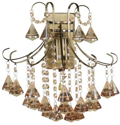 Lampa ścienna kinkiet kryształowy BARCELONA 1x60W E27 złoty model standard