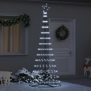 Choinka świąteczna LED z podstawą Chłodna biel 250 cm Metal