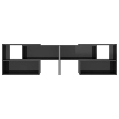 vidaXL Szafka pod TV, szara, wysoki połysk, 149x30x52 cm