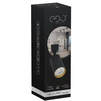 Lampa reflektor na szynoprzewód NEVA Tc Black Gold GU10 czarna, środek złoty EDO777533 EDO Solutions