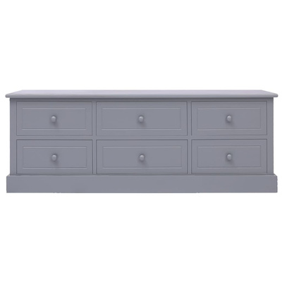 vidaXL Szafka pod TV, ciemnoszara, 108x30x40 cm, drewno paulownia