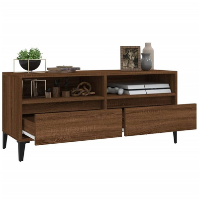 vidaXL Szafka pod TV, brązowy dąb, 100x34,5x44,5 cm