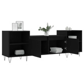 vidaXL Szafka pod TV, czarna, 160x35x55 cm, materiał drewnopochodny