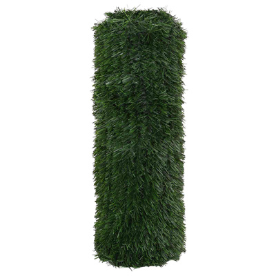 Sztuczne Ogrodzenie Ciemnozielony 1 x 6 m PVC i stal