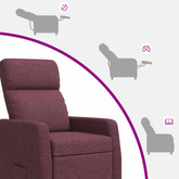 Fotel recliner Fioletowy tkanina