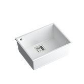 DAVID 50 GraniteQ snow white/elementy stalowe