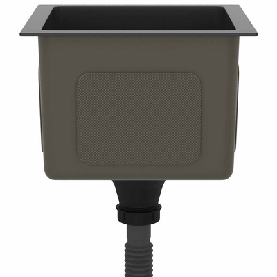 Ręcznie robiony zlewozmywak, czarny, stal nierdzewna