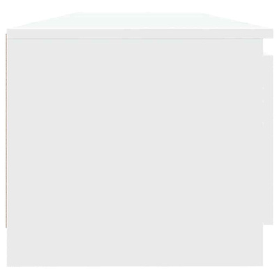 Szafka pod TV z oświetleniem LED, biała, 140 x 40 x 36 cm