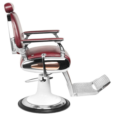 Gabbiano fotel barberski Moto Style bordowy 114959