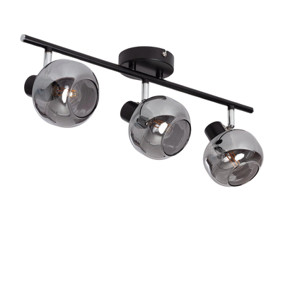 Lampa sufitowa szklana srebrna 3xE14 Abruzzo Nino