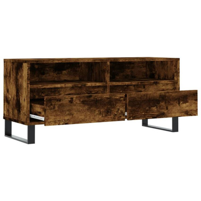 vidaXL Szafka pod TV, przydymiony dąb, 100x34,5x44,5 cm model standard