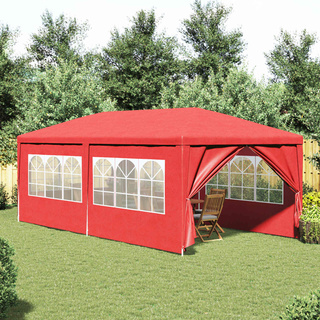 Namiot Imprezowy 600 x 300 x 255 cm czerwony PE i stal