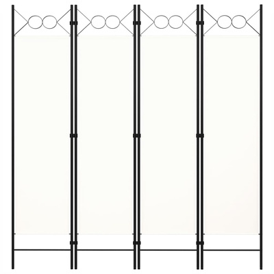 Parawan 4-panelowy, biały, 160 x 180 cm
