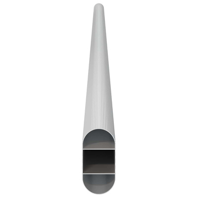 Drążek do szafy 12 pcs Srebrny 664 x 15 x 29 mm Stop Aluminium