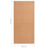 vidaXL Chodnik dywanowy, BCF, beżowy, 100x200 cm