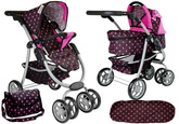 Wózek Spacerówka 2 w1 z Torbą Gondola Czarno- Różowy