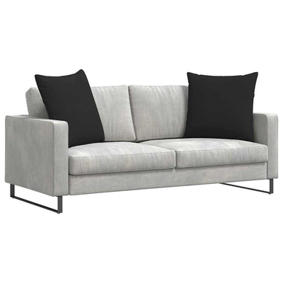 Poduszki na sofę 2 pcs Czarny 80 x 80 cm tkanina