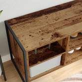 Szafka na buty z przechowywaniem Stare drewno 100 x 35 x 44 cm