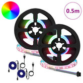 Taśma LED 2 pcs Czarny i przezroczysty 250 mm Miedź i plastik