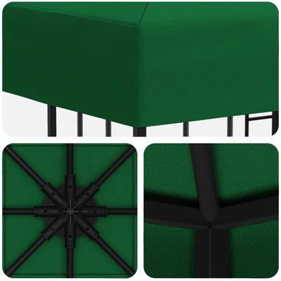 Altana 3 x 3 m zielony Poliester i Stal 190 gsm