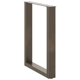 Nogi do stołu jadalnego w kształcie litery U 2 szt. Naturalna stal 70x(72-73) cm Stal