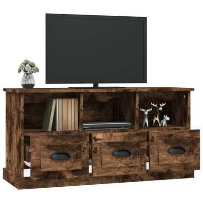 vidaXL Szafka pod TV, przydymiony dąb, 100x35x50 cm