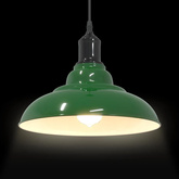 Lampa wisząca z regulacją wysokości E27 połysk zielony metal
