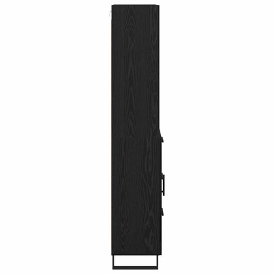 Highboard 2 szt. Czarny Dąb 69,5 x 34 x 180 cm