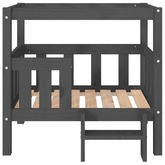 vidaXL Legowisko dla psa, szare, 75,5x63,5x70 cm, lite drewno sosnowe