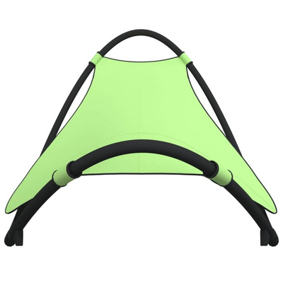 vidaXL Leżak bujany z kółkami, stal i tkanina textilene, zielony