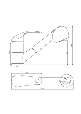 zlewozmywakowa Nea chrom Invena Bateria